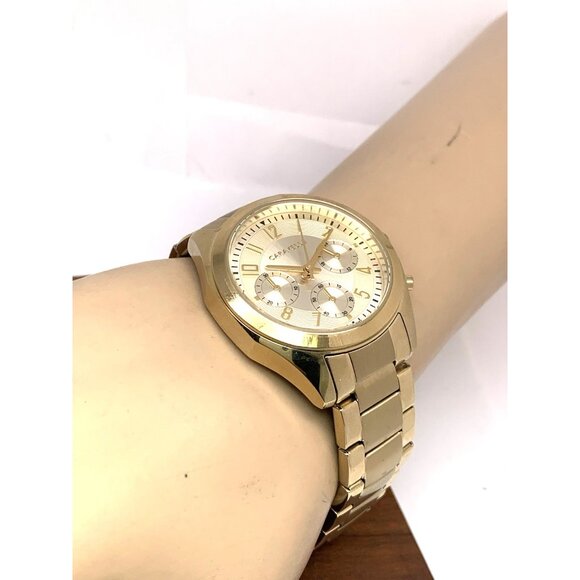 Caravelle By Bulova Women's Watch 44L238 Quartz Chronograph Gold Steel 36mm - Picture 5 of 13